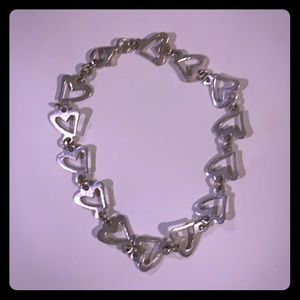 Silver heart bracelet